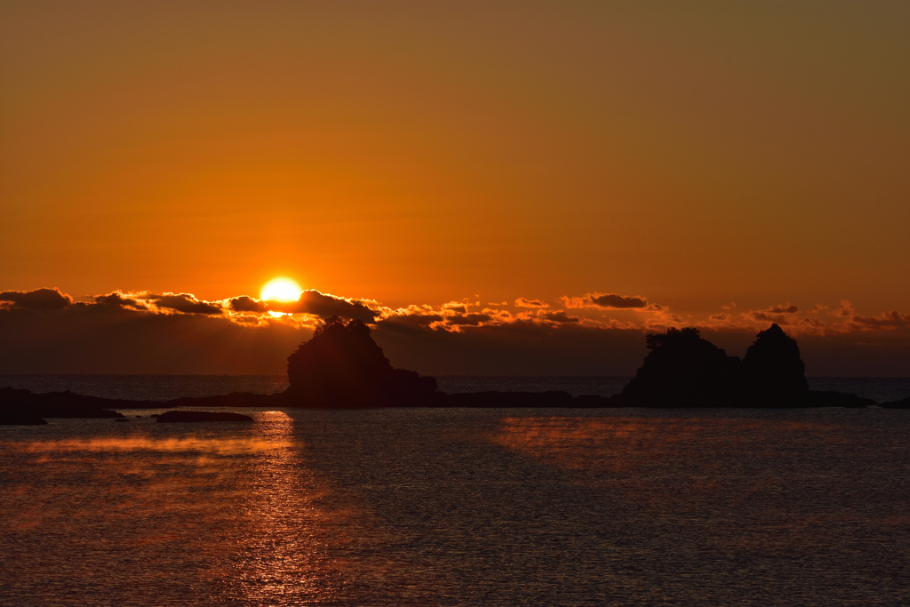 First sunrise of Tahara coast