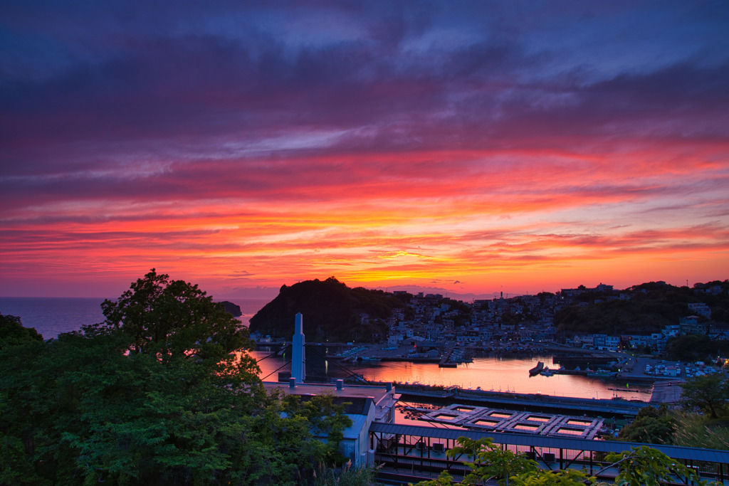 雑賀埼の夕景　参