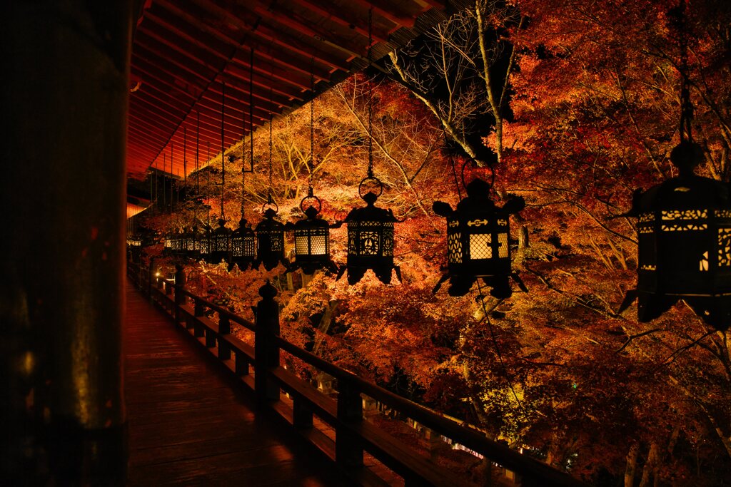 錦秋の拝殿　壱