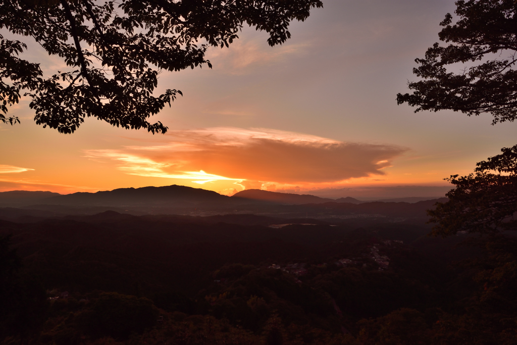 花矢倉展望台からの夕景　②