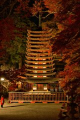 錦秋～染まる十三重塔