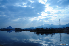 ため池と讃岐富士