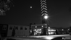 ゴールドタワーと月