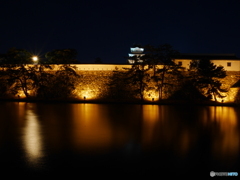 夜の今治城