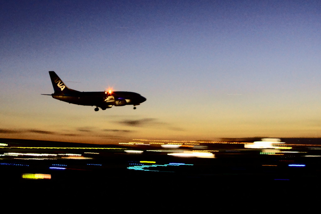 夜の福岡空港