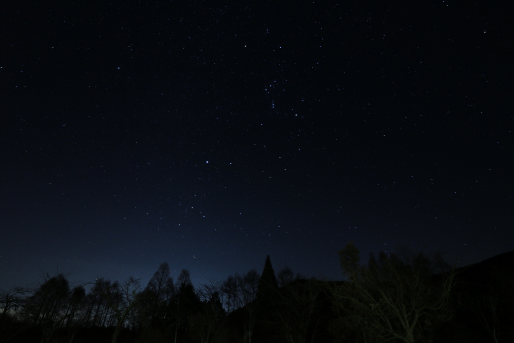田貫湖からオリオン座
