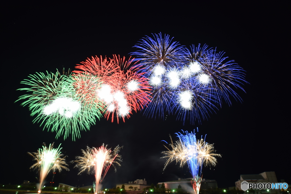 初の花火撮影