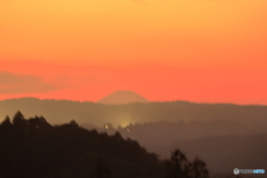 夕焼け富士山