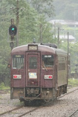 大雨の中を走る