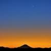 富士と三日月