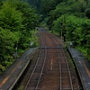 山あいの小さな駅