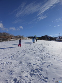 スキー場にて