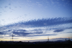 朝日と秋の雲2