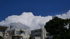 秋の空と夏の雲　久米島