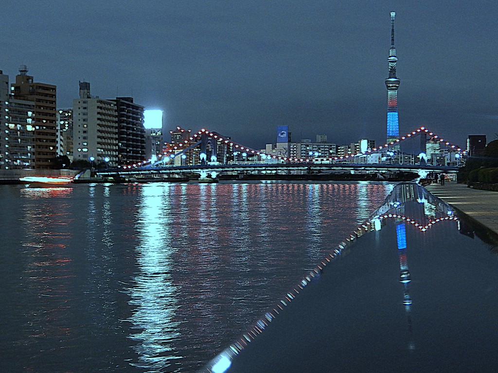 スカイツリーと清洲橋