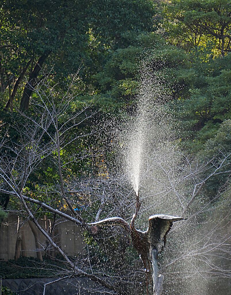 鶴の噴水