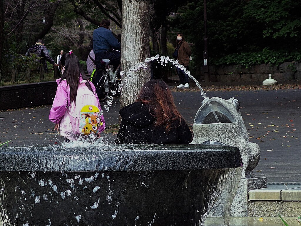 カエルの噴水