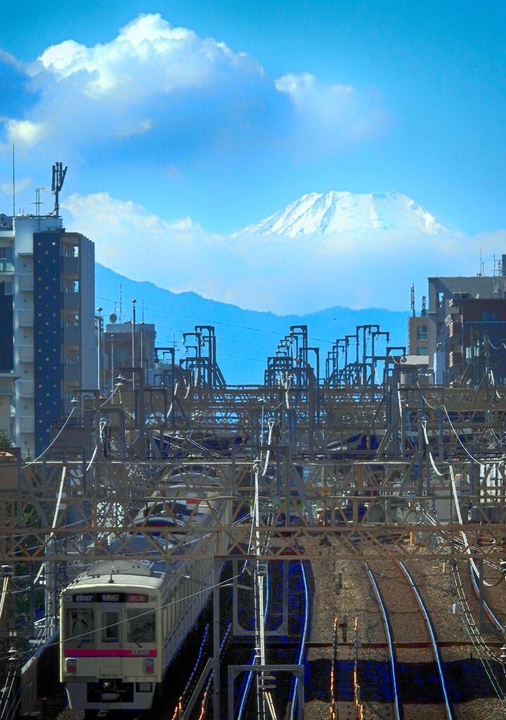富士山と京王電車