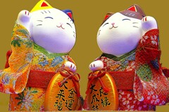 錦彩ちりめん小判招き猫