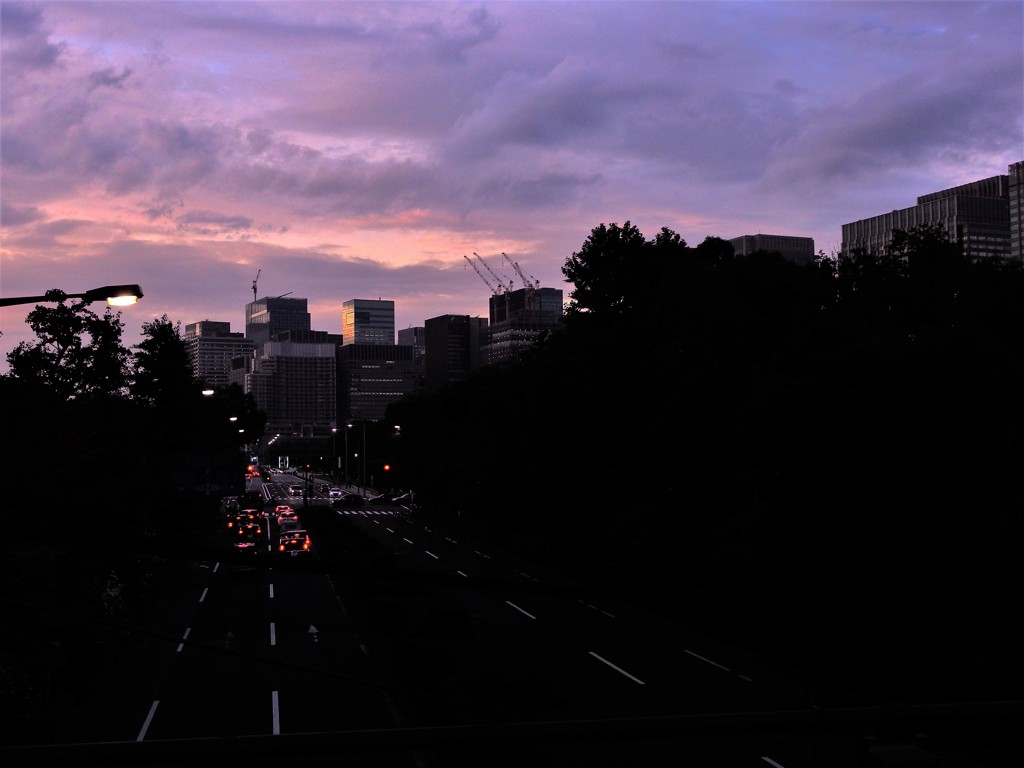 束の間の夕焼け