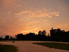 富山城址公園の夕景