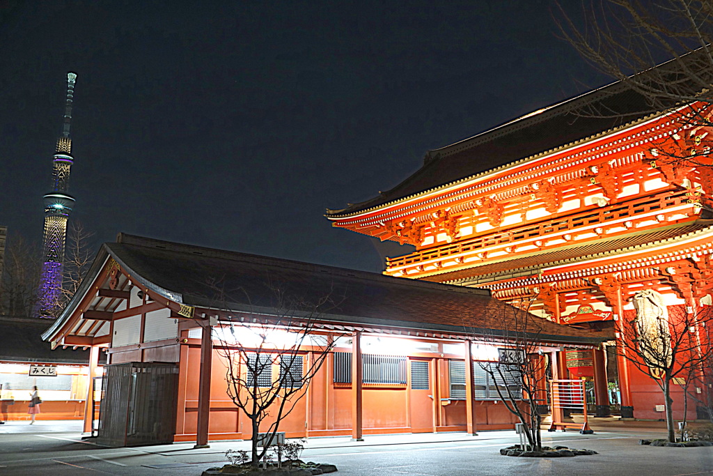 浅草寺とスカイツリー