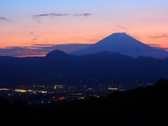 夕暮れ富士山