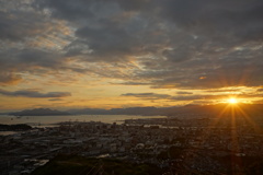 夕陽＠黄金山