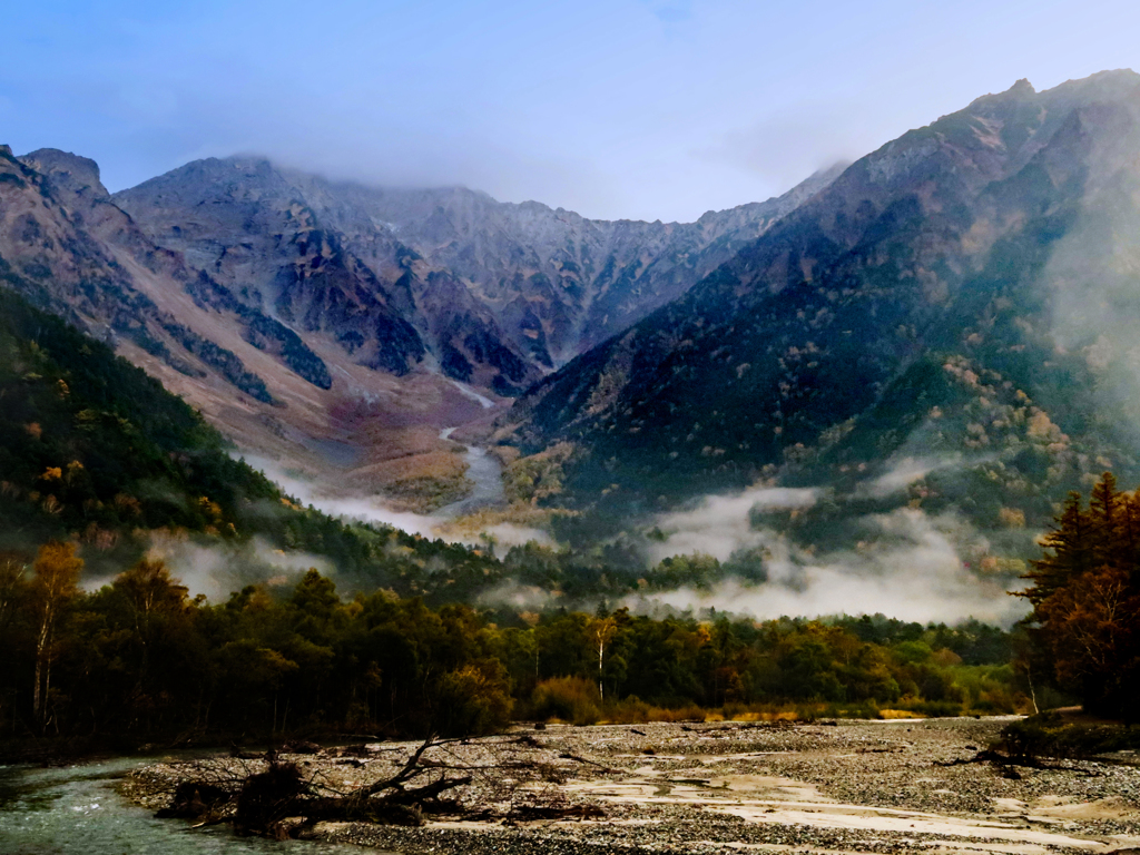 上高地の山々　穂高連峰