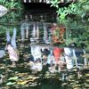 池の周りは人でいっぱい