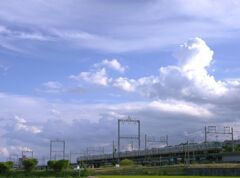 秋空を走る