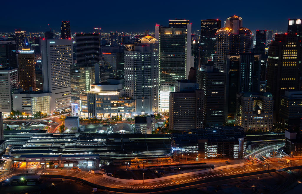 大阪夜景を堪能