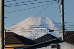 用水路・今日の富士山