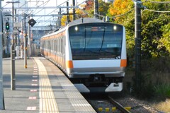 ウォークラリー帰路・JR中央線・快速東京行き（E233系）