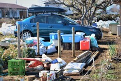 支柱4本と整地完成