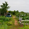 菜園風景・道具小屋周辺と愛車