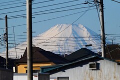 用水路・いつもの富士山