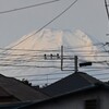 用水路・雪深くなってきた富士山