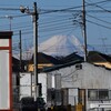 用水路沿道より富士山を望む