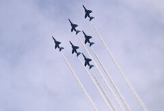 菜園・入間航空祭の前日、インパルス予行演習 (6機編隊飛行)