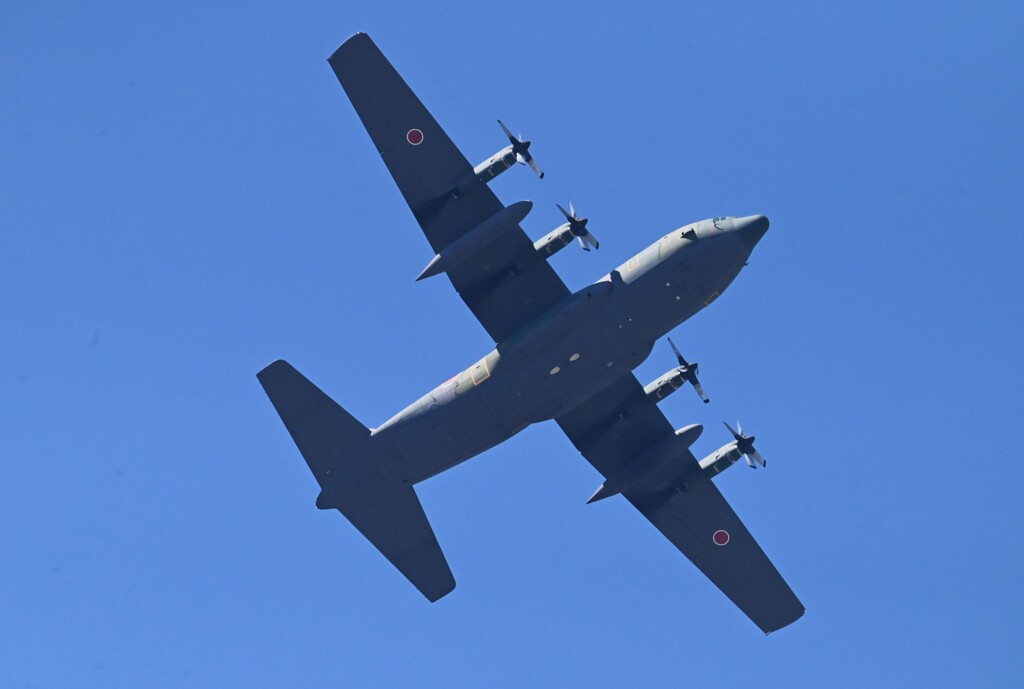 菜園・8月3日、自衛隊機（C-130 ハーキュリーズ） 