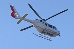 用水路・久々、定刻飛行のドクターヘリ