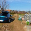 菜園風景・道具小屋と愛車 