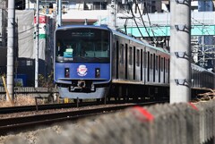 冬枯れ沿線・西武線ライオンズ電車（20000系）