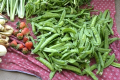 イチゴとキヌサヤ