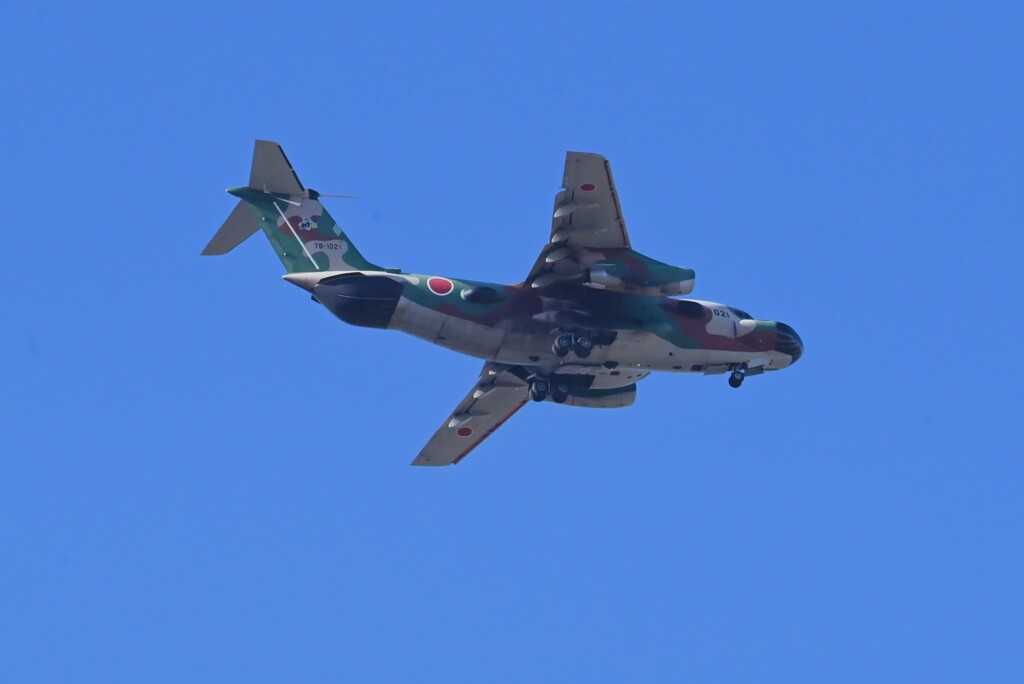 Ｋ川上空・自衛隊機（Cー1輸送機）