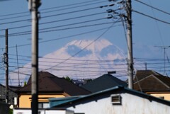 用水路・見つめる富士山