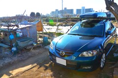 菜園・道具小屋と愛車