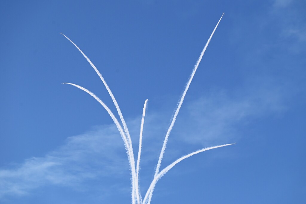 菜園上空・ブルーインパルス（アクロバット飛行） 