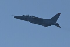 菜園上空・自衛隊機（T-4練習機96ー5771）